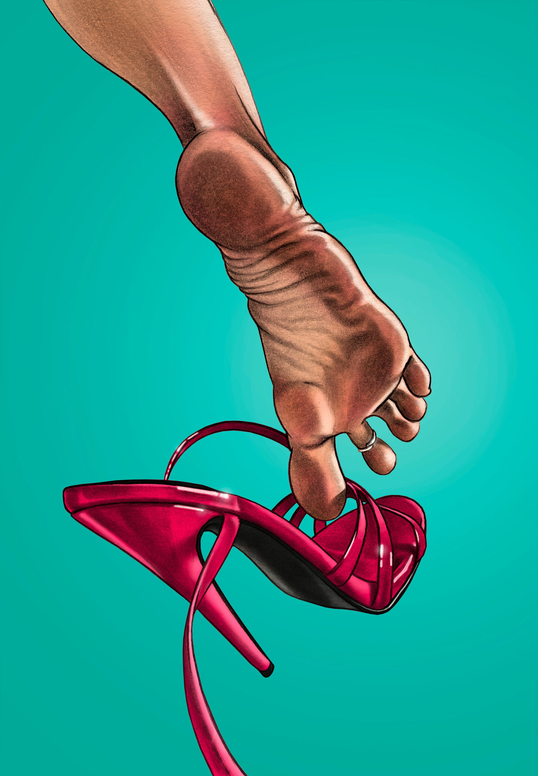 Fußfetisch – Füße – Fuß – gespreizte Zehen – High Heels – Ästhetik – Foot Fetish – Fußfetisch-Kunst